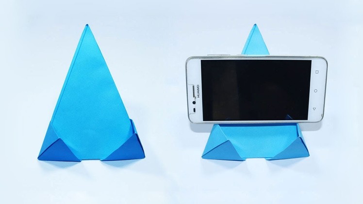 How To Make Paper Mobile Stand Without Glue - Easy Origami Phone Holder