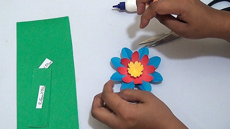 How to Make Paper Stick Flower idea ! Paper Stick Flower Making Tutorial ! Diy Paper Stick flower