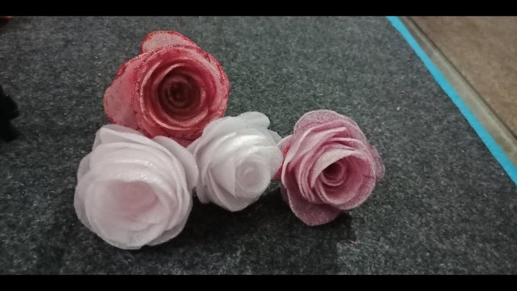 How to make Rose using foam? (home decor crafts)
