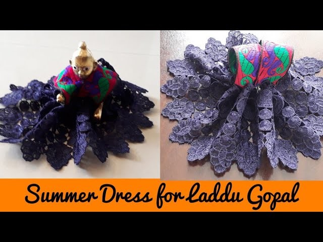 Make Easy Summer Dress for Laddu Gopal|Kanhaji ki Summer Poshak Step by Step| Quicky Crafts