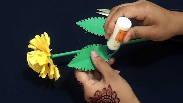 Paper Flower Making Idea ! How to Make Easy Diy Stick Paper Flower ! Diy Paper Craft ! Bk Craft tv