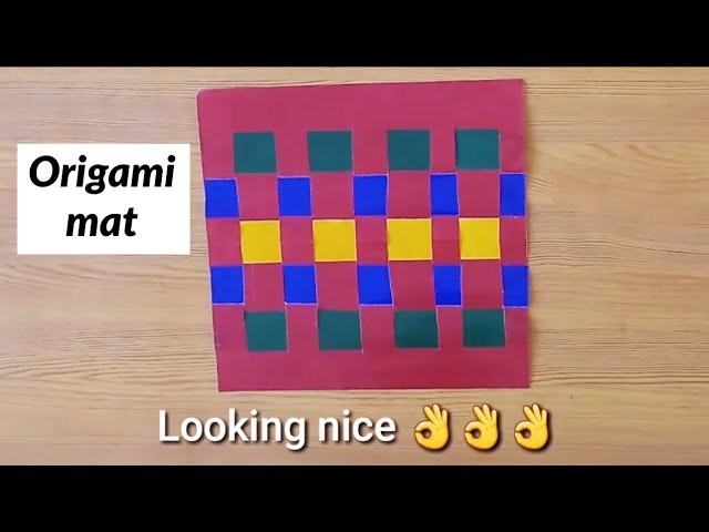 Paper mat | origami mat | How  to make paper mat | paper weaving | zig-zag weave tutorial