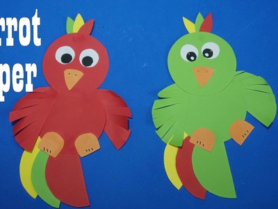 Parrot Crafts for Kids |  How to Make an parrot Easy Paper