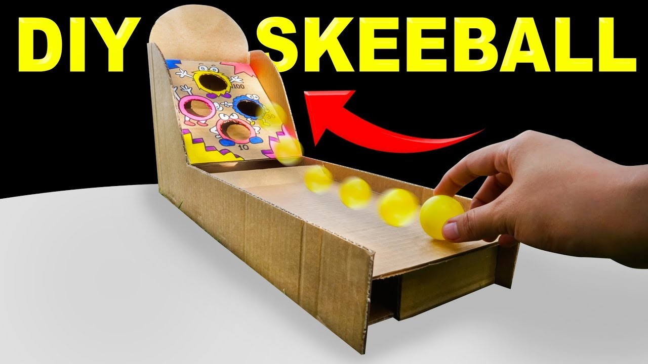 Simple Skee Ball Game from Cardboard, How To Make Awesome Arcade Game