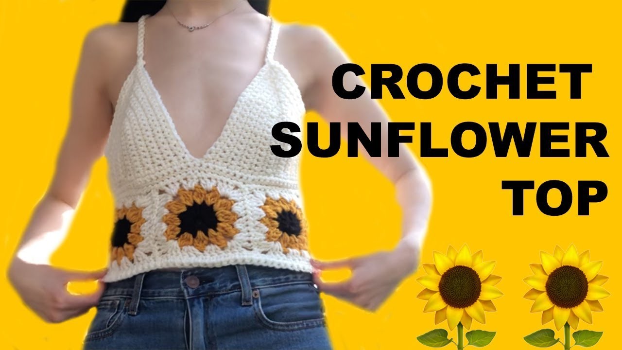 sunflower crochet top