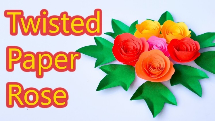 Twisted Paper Rose (Origami Flower) | How to Make Origami Easy Flower | Paper Flower in Simple Steps