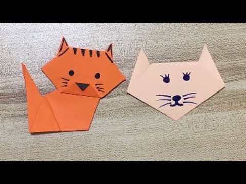2 Origami Cute Cat | Paper Crafts for Kids