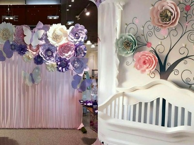 Beautiful Paper Flower Wedding Backdrop Flower Decoration Stylish Arrangement