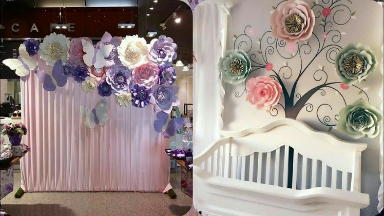 Beautiful Paper Flower Wedding Backdrop Flower Decoration Stylish Arrangement