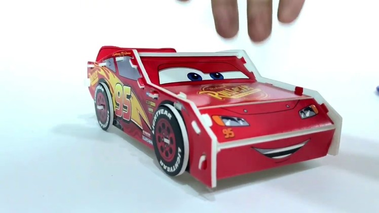 Disney ???? Cars Toys McQueen Bus Police Car Construction Vehicle Paper