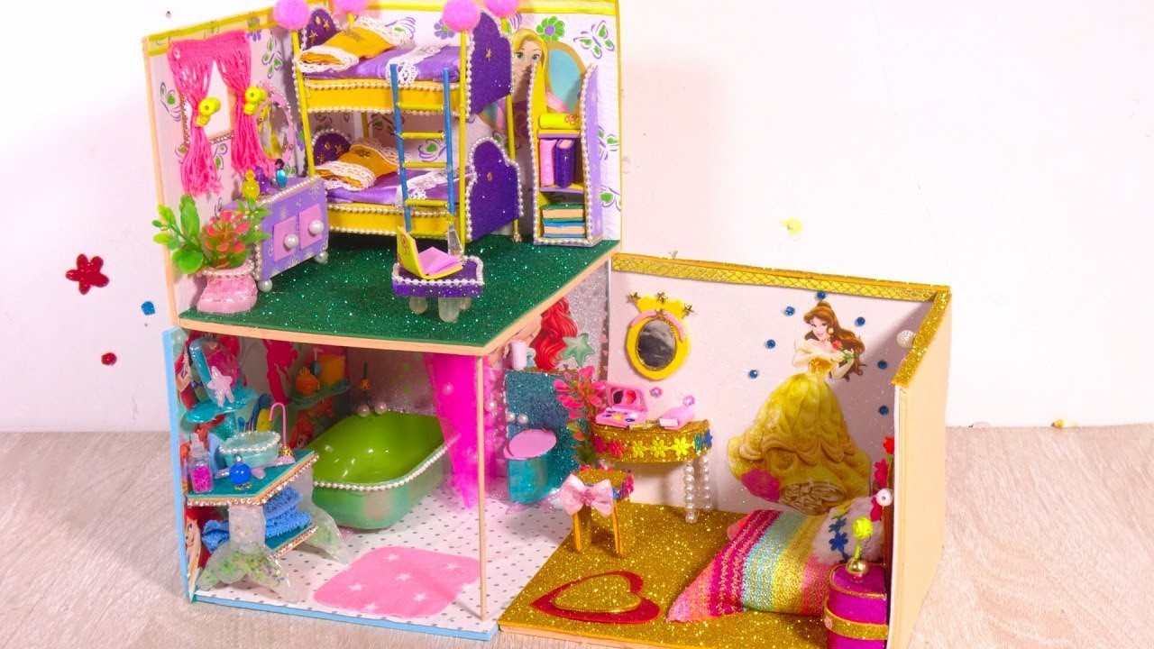 diy miniature disney princess dollhouse