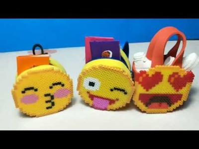 DIY: Miniature emoji bag with perler beads