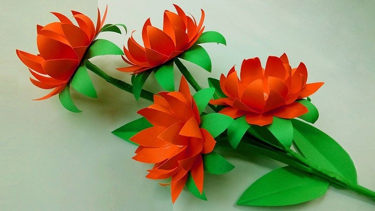 DIY: PAPER FLOWERS Making Handmade Crafts | Very Easy Paper Flowers Decoration at Home