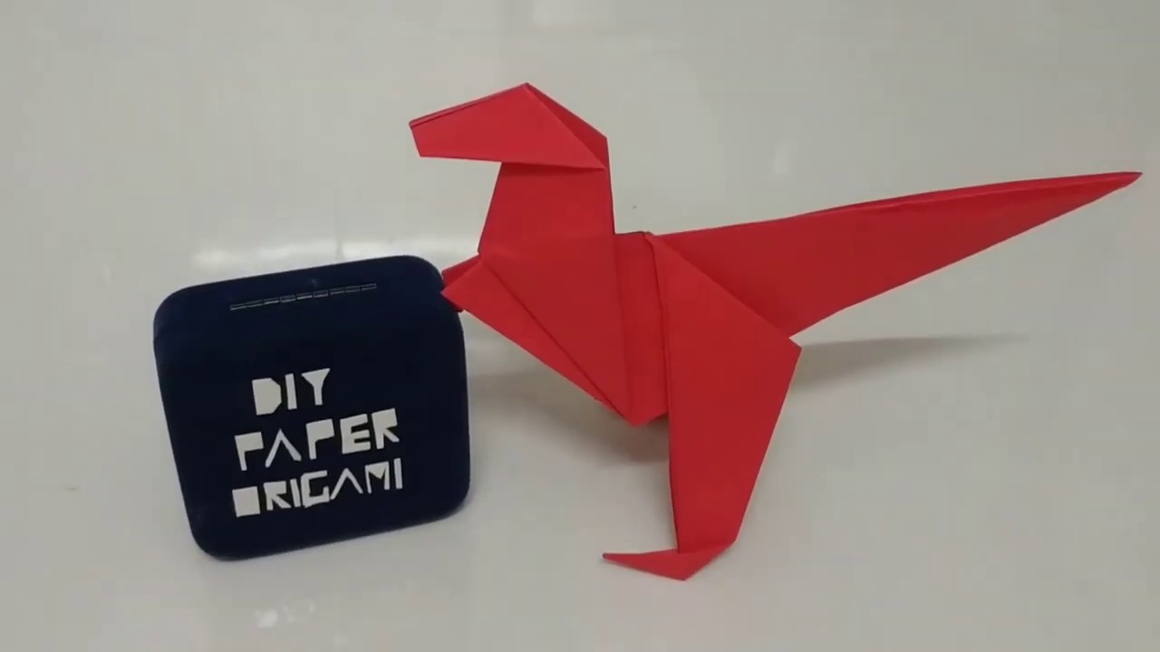 origami dinosaur trex