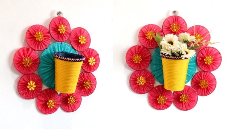 DIY WALL MOUNTED FLOWER VASE from OLD BANGLES