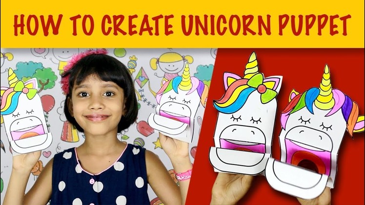 How to create quick paper unicorn puppet