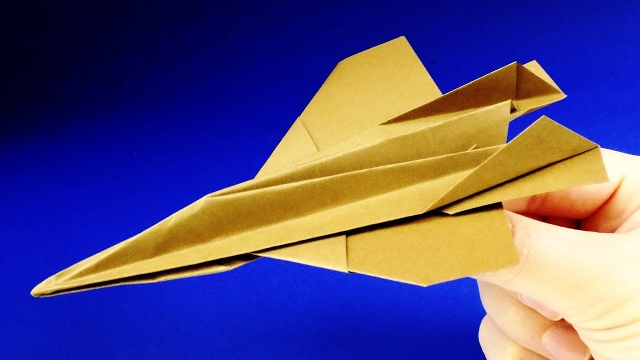 How to make a paper airplane - Paper JET FIGHTER that FLIES F-16 Falcon