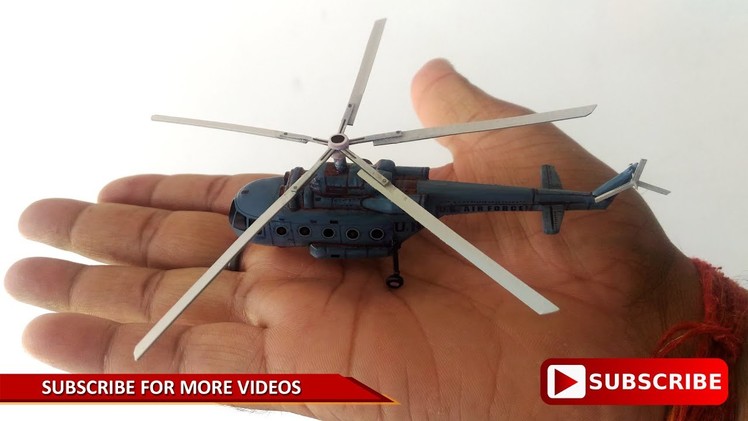 How to make DIY mini Helicopter By paper. PART -1