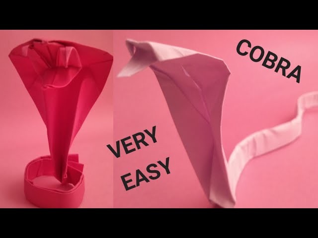 Learn how to make snakes through paper - origami cobra