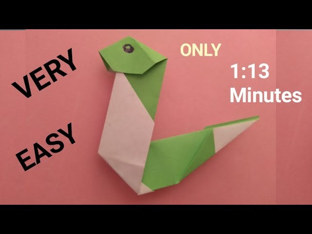 Make origami snake - paper snake easy - easy origami tutorial