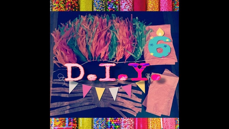 MOMTIP_TUESDAY!!! ????D.I.Y. BIRTHDAY.PARTY DECORATIONS MADE W| GIFT WRAPPING PAPER||