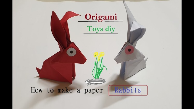 Origami , How to make a paper Rabbits TOYS DIY
