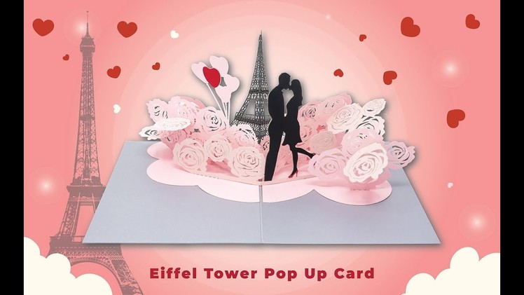 Paper Love Eiffel Tower Love Pop Up Greeting Card