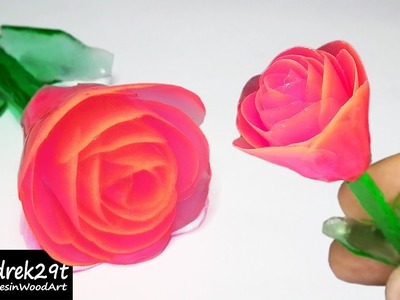 Rose from Epoxy Resin. DIY a Simple Way. ART RESIN
