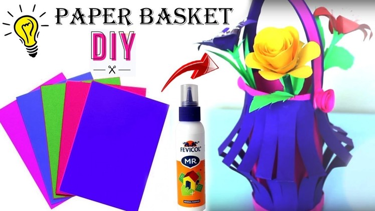 Unique Way To Make Paper Basket || Easy paper basket making || DIY Paper crafts for kids
