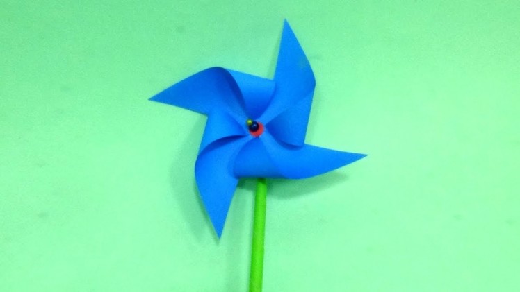 Very Simple Paper Windmill (PinWheel) Making Video Tutorial for Kids and That Actually Spins