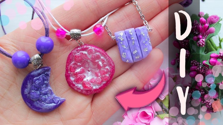 3 DIY EASY Necklaces with Epoxy Resin and Sea Salt ∎ Polymer Clay
