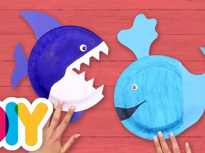 BABY WHALE & SHARK Paper Plate Crafts | Fast-n-Easy | DIY Arts & Crafts for Kids