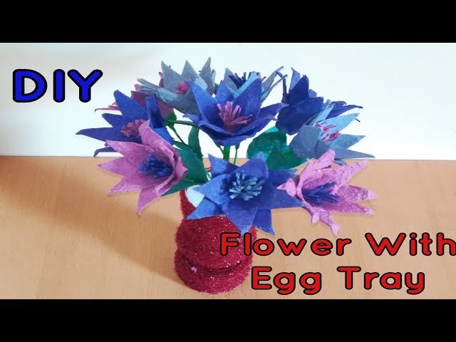 DIY|Best Out Of Waste |Flowers With Egg Tray |Reuse Idea|Egg Tray Craft Ideas|