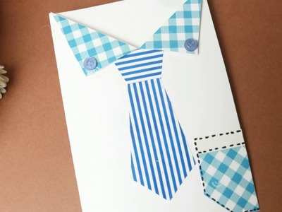DIY Father's Day Card| Suit with Tie Card For father| Making Tuxedo Card| #father #card #shirt