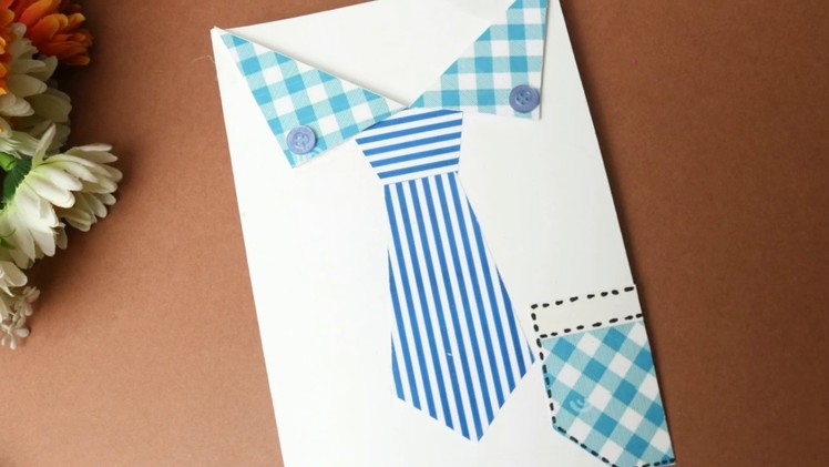 DIY Father's Day Card| Suit with Tie Card For father| Making Tuxedo Card| #father #card #shirt