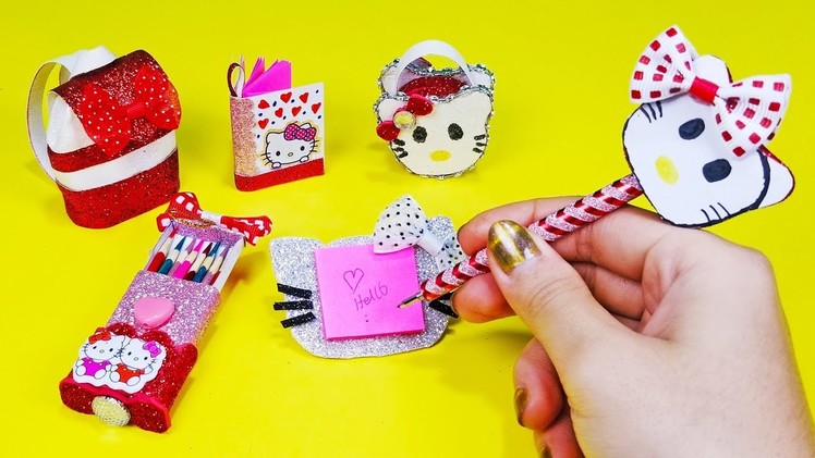 DIY Miniature Hello Kitty School Supplies ~ Back to School