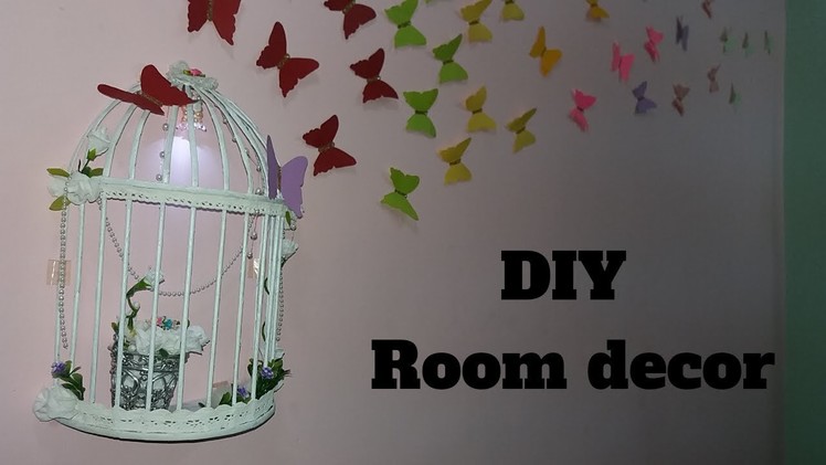 DIY room decor cage | DIY - Butterfly wall decor | wall decor idea