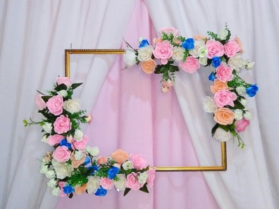 Diy Wedding Frame with flowers | Wedding Backdrop