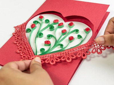Easy Handmade Greeting Cards: DIY Hearts with Flowers