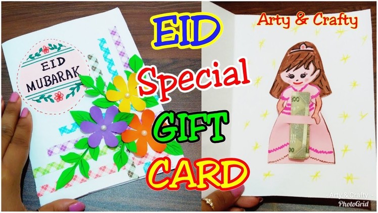 Handmade Greeting Card for Eid. DIY Gift Card for EID. Eid Greeting Card By Arty & Crafty