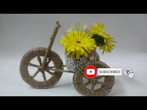 #Handmadecrafts#Jutebicycle#jutecrafts | Best out of waste | DIY Jute Home Decorating show piece