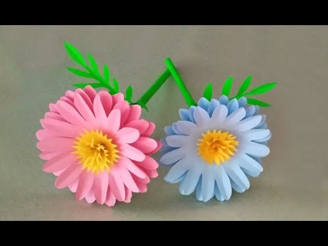 How to make beautiful paper stick flowers