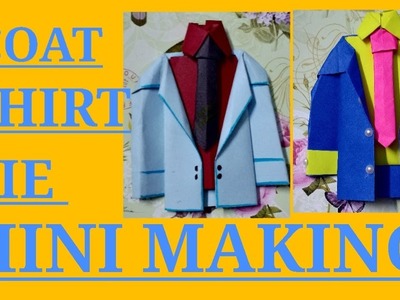 MINI COAT SHIRT TIE MAKING WITH PAPER EASY AT HOME IN 2 MIN