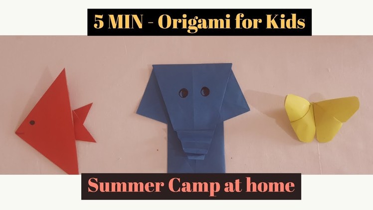 Origami for Kids | Paper Crafts | Easy Origami | 5 MIN Crafts | Summer Camp Activites
