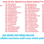 CRAFTS Owls Of The World Cross Stitch Pattern***LOOK****Buyers Can Download Your Pattern As Soon As They Complete The Purchase