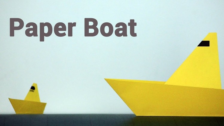 Paper Boat Origami tutorial for kids