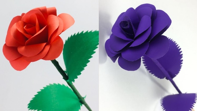 Paper Crafts | Paper Leaves | Paper Rose  | Paper Flowers | Flowers Making