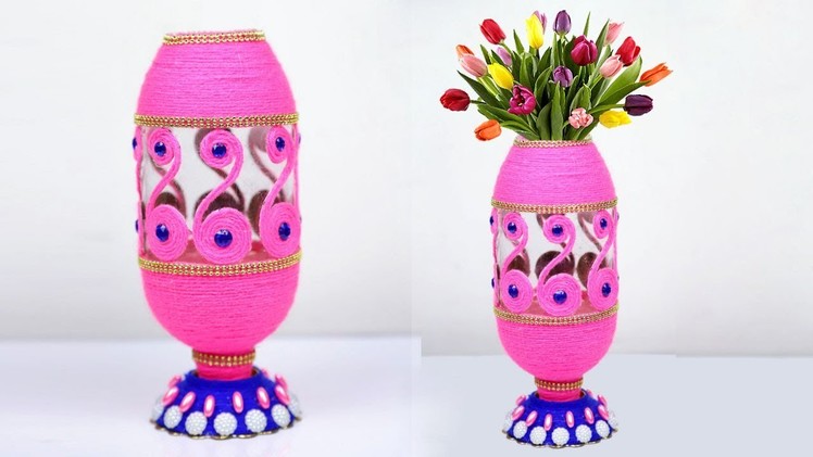 Plastic Bottle DIY Flower Vase Idea || New Model Flower Vase Out of Plastic Bottle