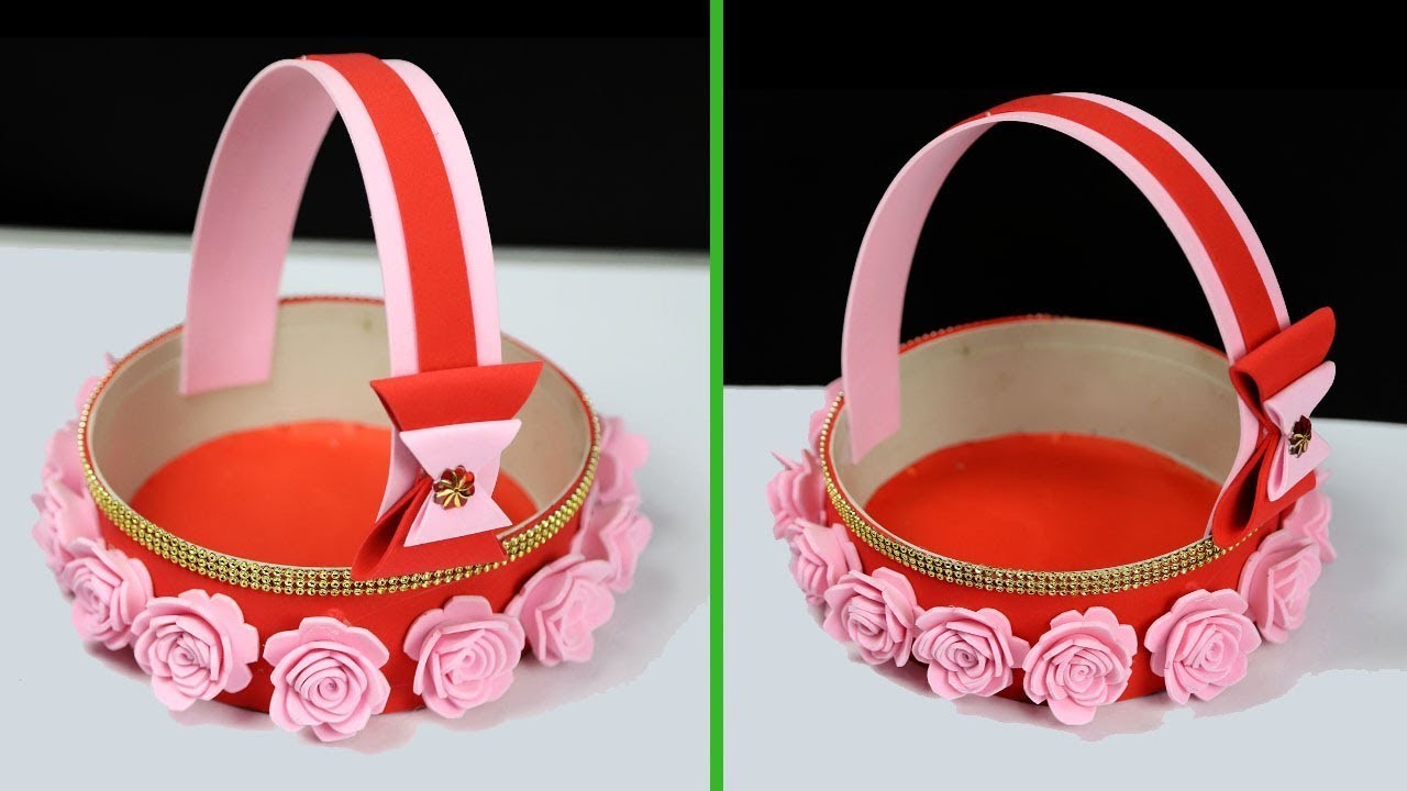 Plastic Pot Easy and Affordable DIY Gift Basket | Great DIY Flower Basket Ideas | Best Out of Waste