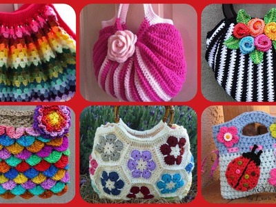 Beautiful latest stylish lightweight colourful crochet handbag collection